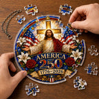 America 250th Anniversary Acrylic Puzzle Hanging Ornament
