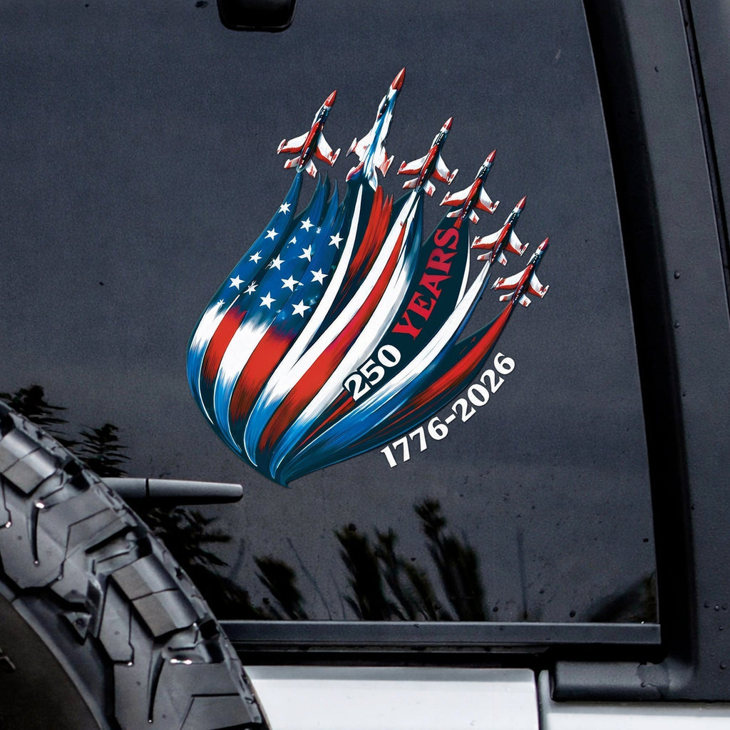 Amerika 250. Jubiläum Aufkleber 1776-2026 Patriotische USA Flagge Auto Fenster Aufkleber