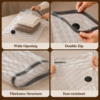 [2026 Upgraded] X7 Cordless Travel Vacuum Bag Set - 15 Pack Space Saver