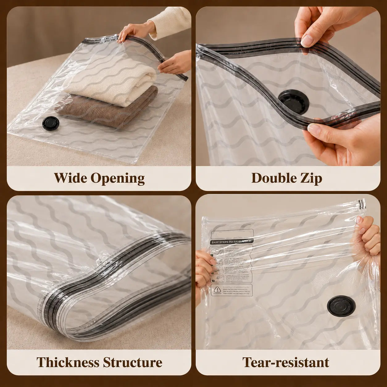 [2026 Upgraded] X7 Cordless Travel Vacuum Bag Set - 15 Pack Space Saver