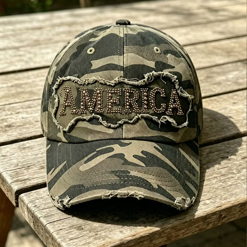 Retro Camouflage-Kunstdruck Freizeit-Baseballkappe
