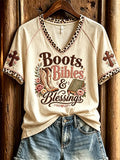 Damen Western Faith Print T-Shirt