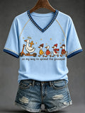 Women's On My Way To Spread The Goosepel Printed Casual Tops