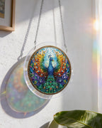 Acrylic Jigsaw Puzzle Suncatcher - Peacock of Radiance