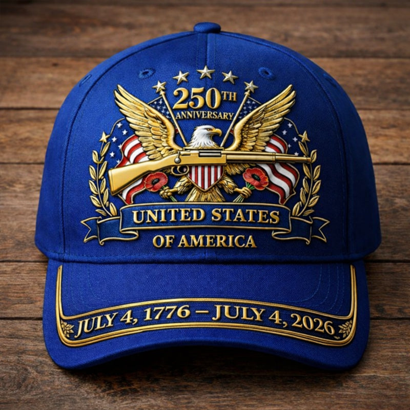 Retro 250th Anniversary American Independence Art Print Baseball Cap