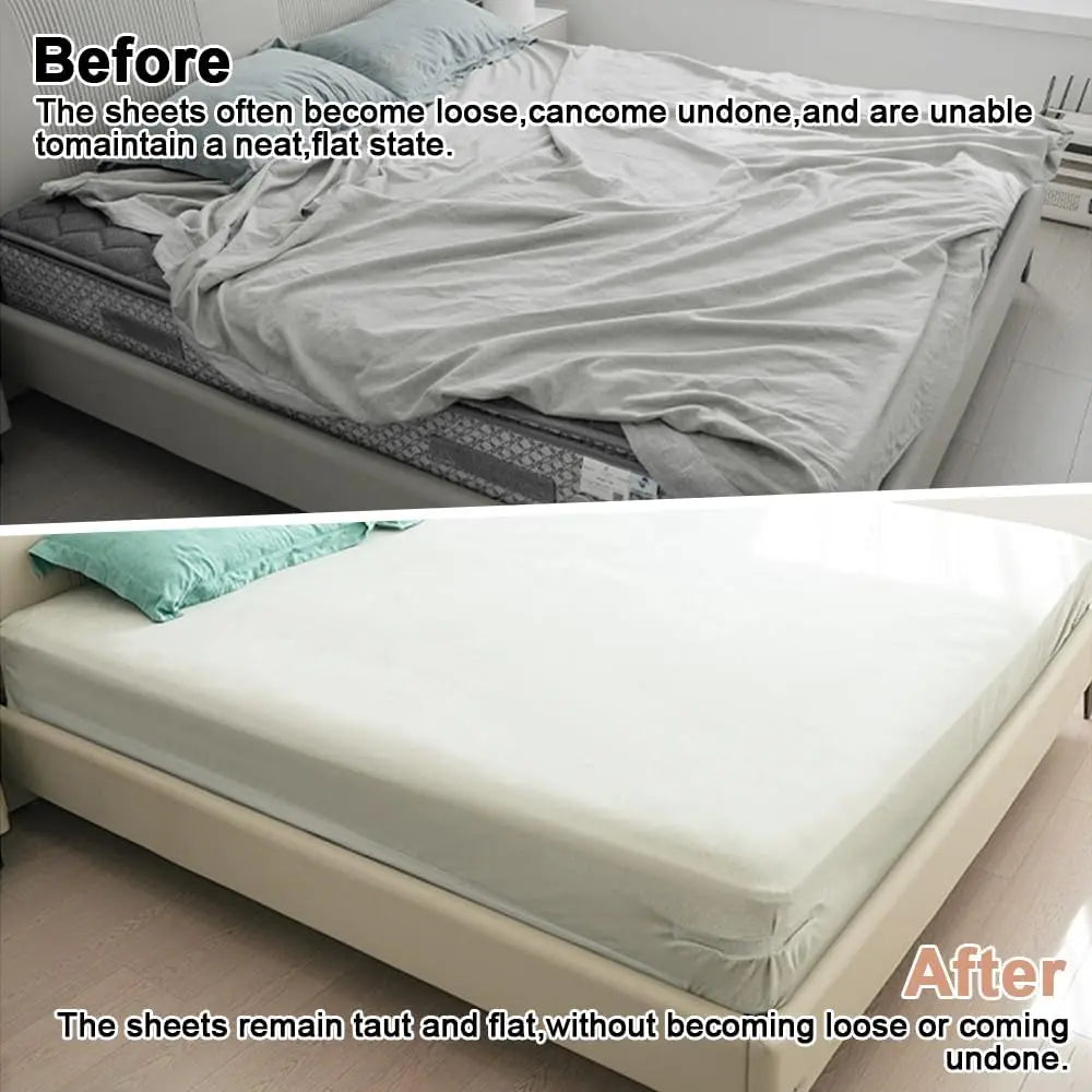 4-Piece Bed Sheet Holder Strips for Mattresses