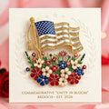 USA Unity in Bloom Commemorative Brooch