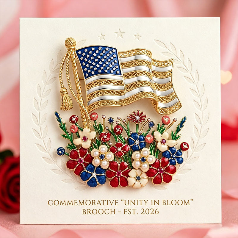 USA Unity in Bloom Gedenkbrosche