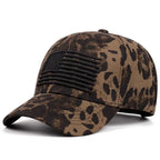 Casquette de baseball brodée drapeau américain - Chapeau en coton ajustable