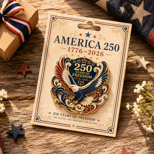 Broche Aigle America 250 – Insigne commémoratif patriotique 1776-2026
