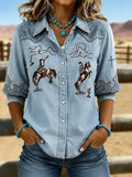 Damen Western-Hemd im Vintage-Stil