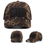 Casquette de baseball brodée drapeau américain - Chapeau en coton ajustable