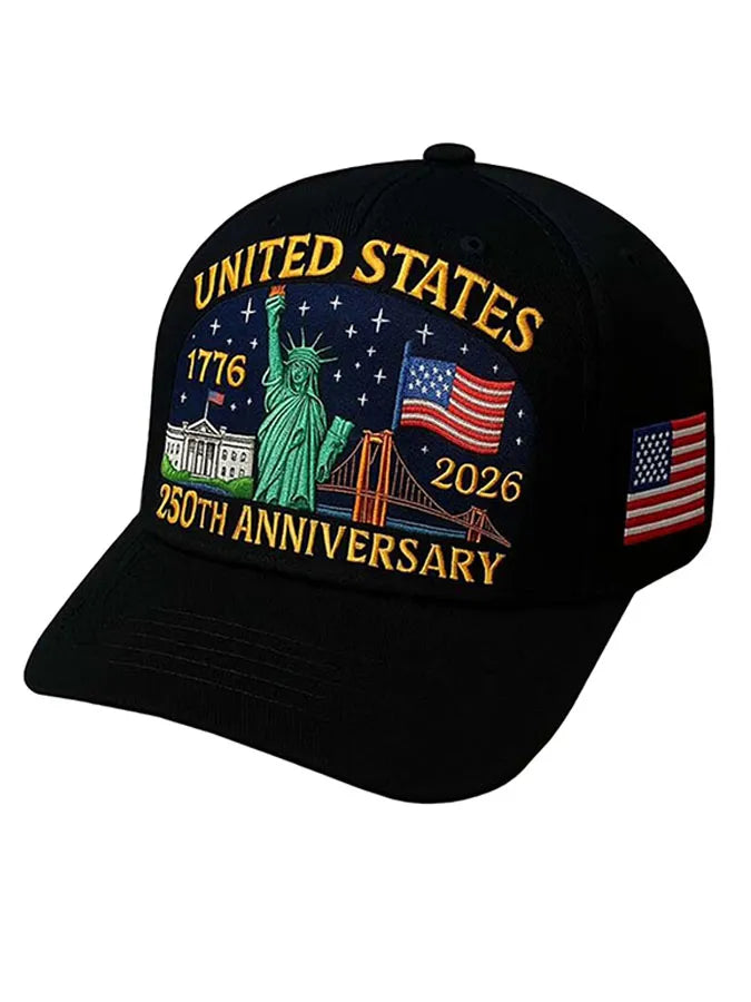 Casquette de Baseball Commémorative Décontractée unisexe : Fête de l'Indépendance, Drapeau Américain, Imprimé Statue de la Liberté