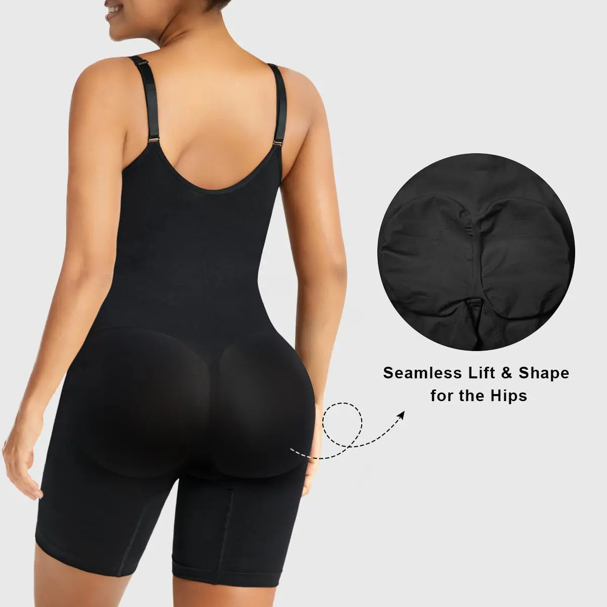 Body gainant zippé pour femme | Façonneur de corps sans couture avec contrôle du ventre