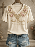 Women's God's Daughter Print T-shirt