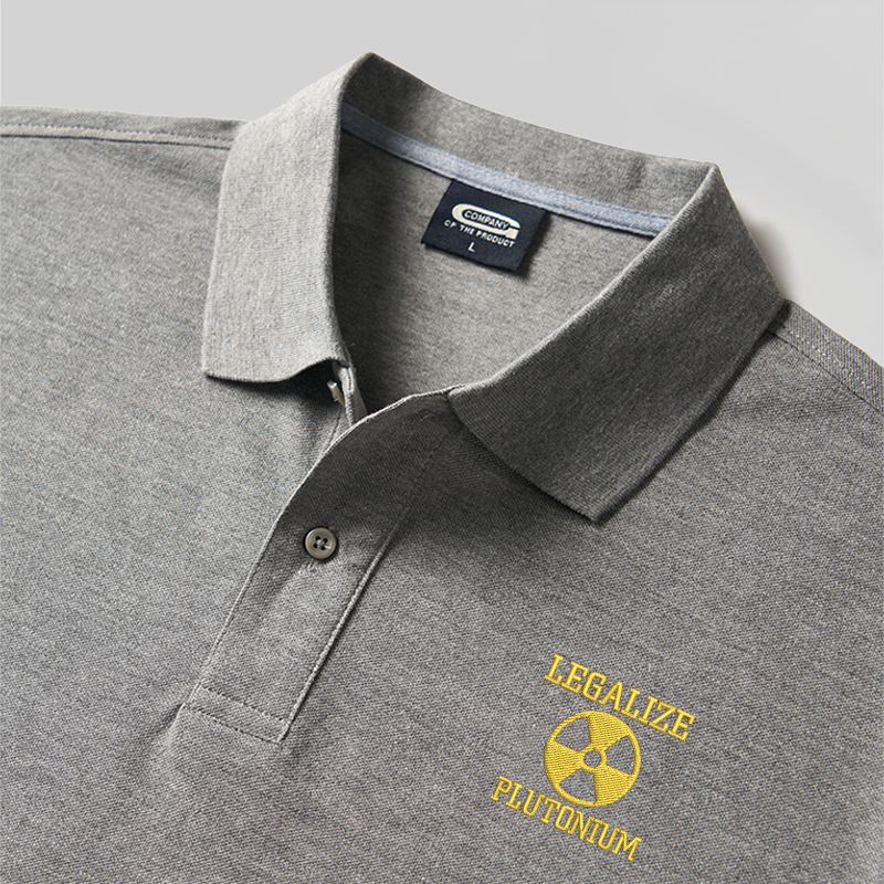 Plutonium Legalisieren Nerd Besticktes Polohemd