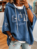 Damen-Kapuzenpullover mit aufgedrucktem "Kind God"-Motiv