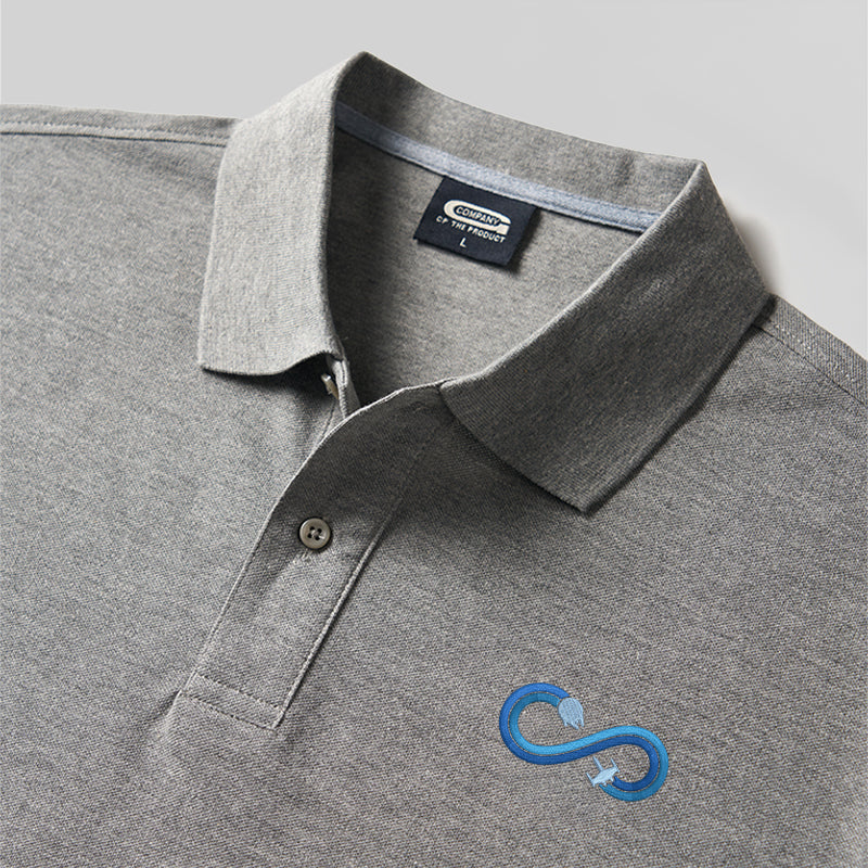 Polo geek brodé Boucle Infinie
