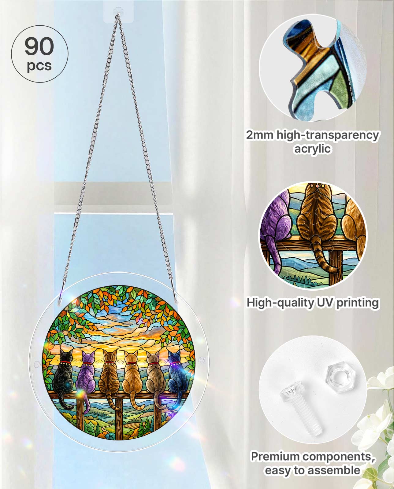 Acrylic Jigsaw Puzzle Suncatcher - Horizon Watchers