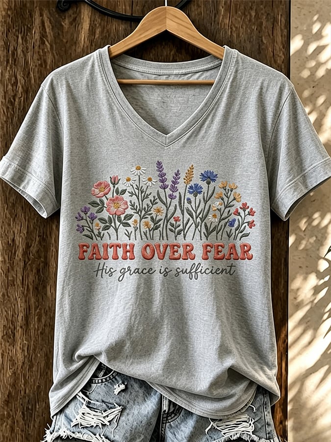 Women's  Faith  Printing  Top