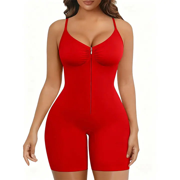 Body gainant zippé pour femme | Façonneur de corps sans couture avec contrôle du ventre