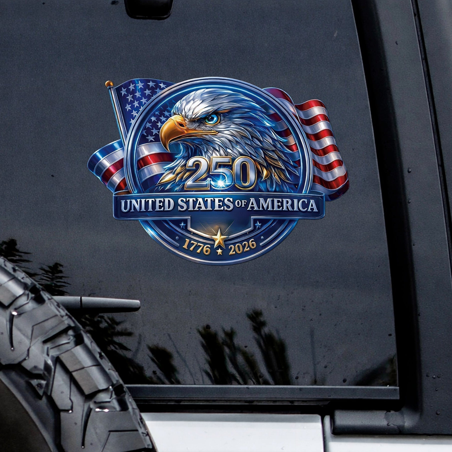 USA 250th Anniversary Eagle Decal – États-Unis d'Amérique 1776–2026 Patriotique