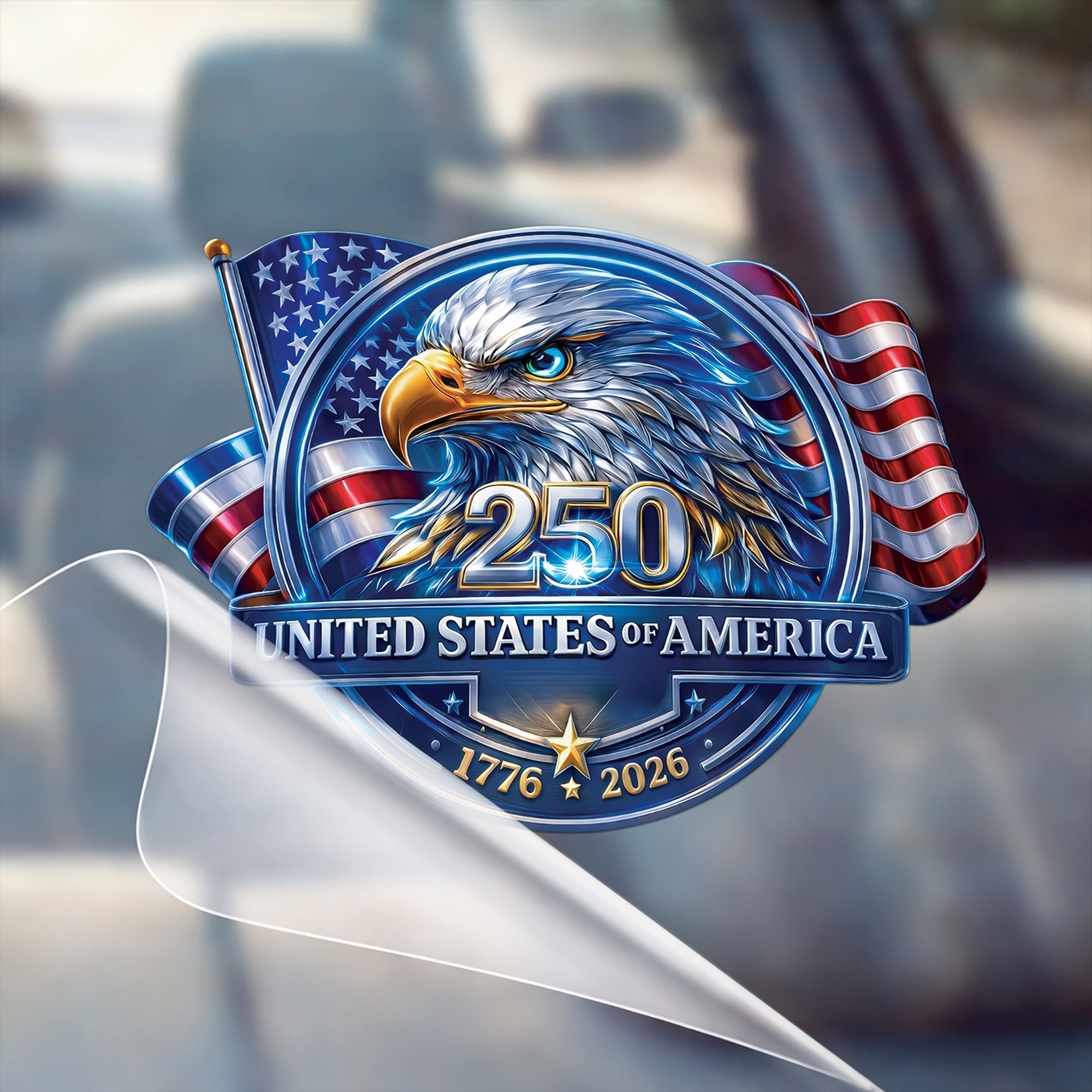 USA 250th Anniversary Eagle Decal – United States of America 1776–2026 Patriotic