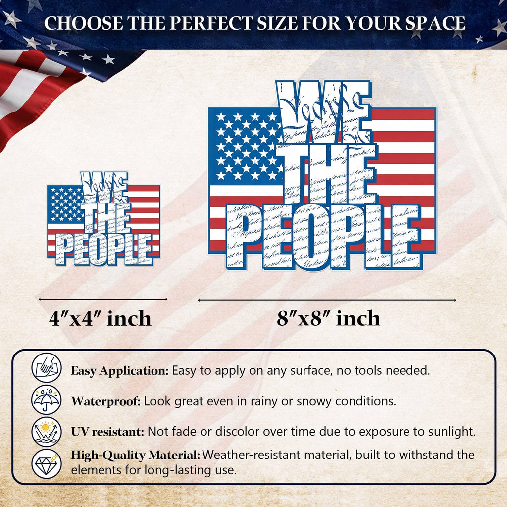 We the People 250th Anniversary Decal – USA Flag, 1776-2026 Sticker