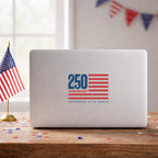 Independence Day 250th Anniversary Decal USA Flag Sticker 1776-2026