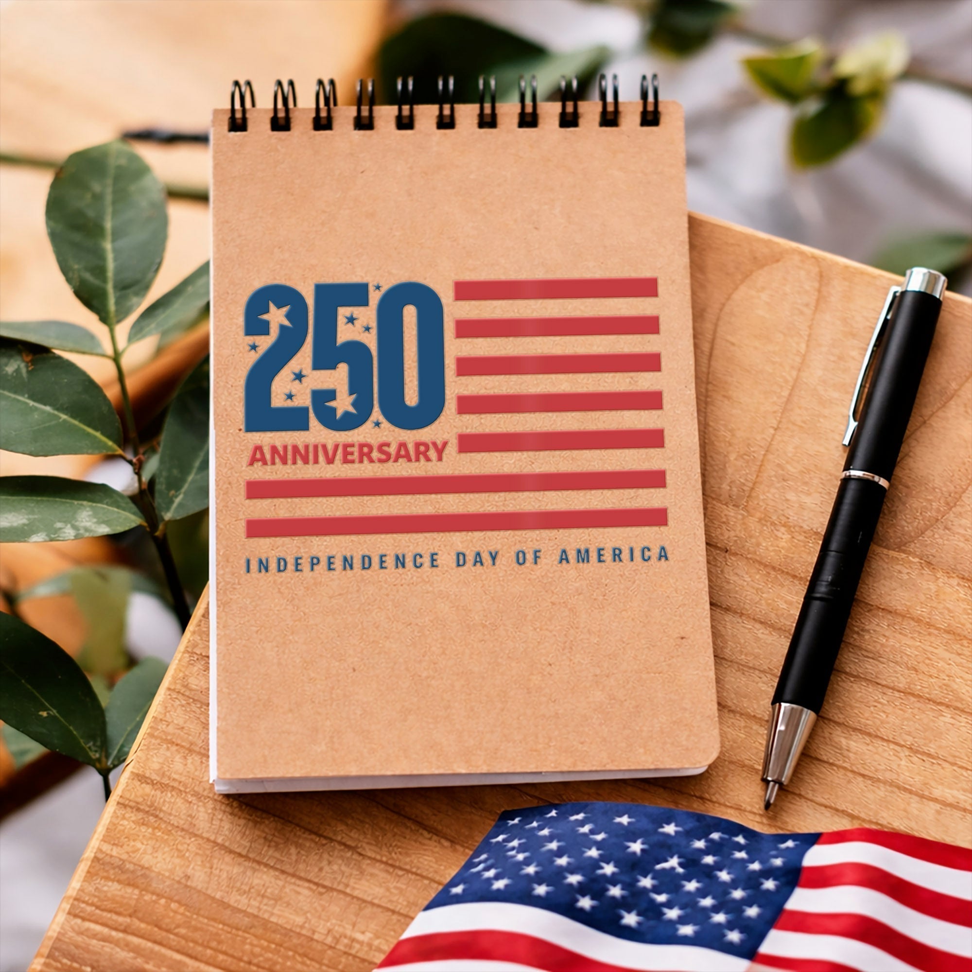 Autocollant drapeau USA 250e anniversaire de l'indépendance 1776-2026