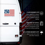 Independence Day 250th Anniversary Decal USA Flag Sticker 1776-2026