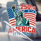 USA Flag Liberty Statue 250th Anniversary Decal Sticker 1776-2026