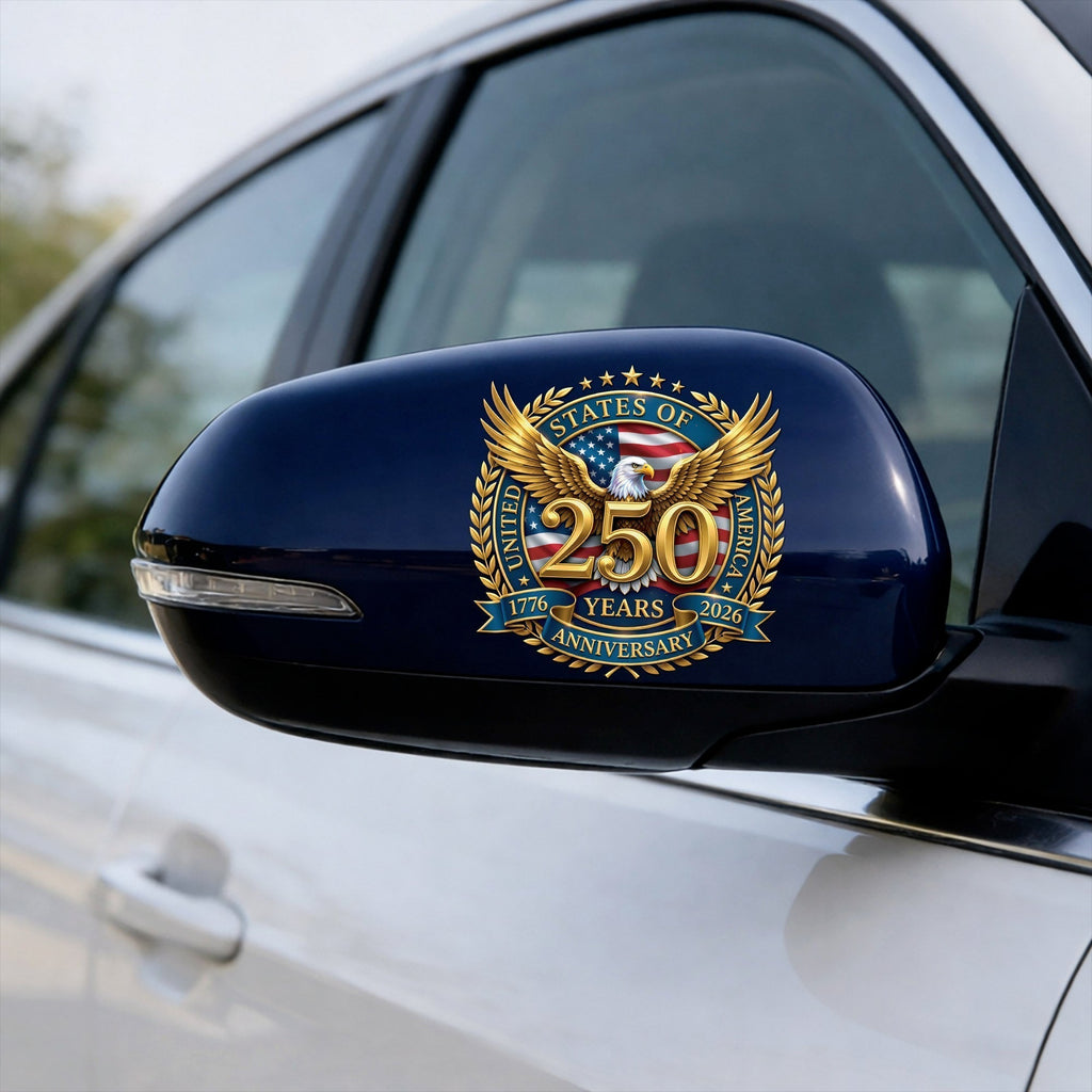 USA Eagle Flag 250th Anniversary Decal 1776-2026 Patriotic Sticker