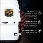 USA Eagle Flag 250th Anniversary Decal 1776-2026 Patriotic Sticker