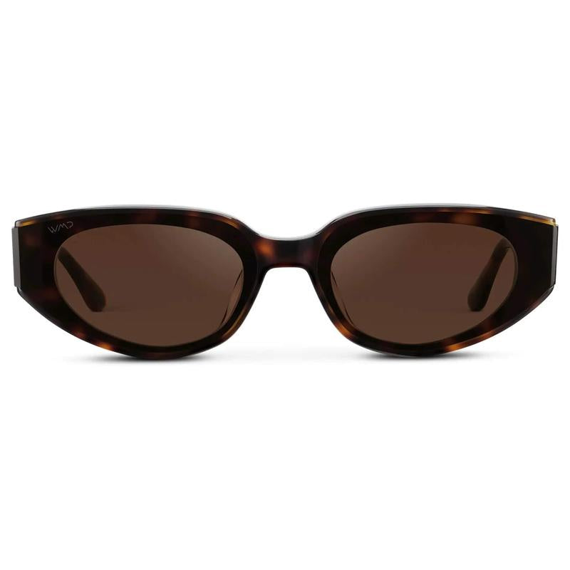 Lunettes de soleil œil-de-chat à verres plats modernes – Monture noire fine et affirmée
