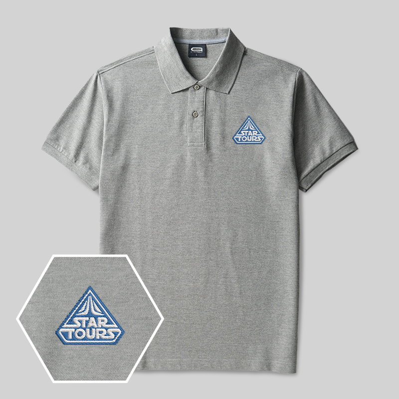 Star Tours Geek besticktes Poloshirt