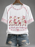 Damen Brustkrebs-Bewusstsein Print Top