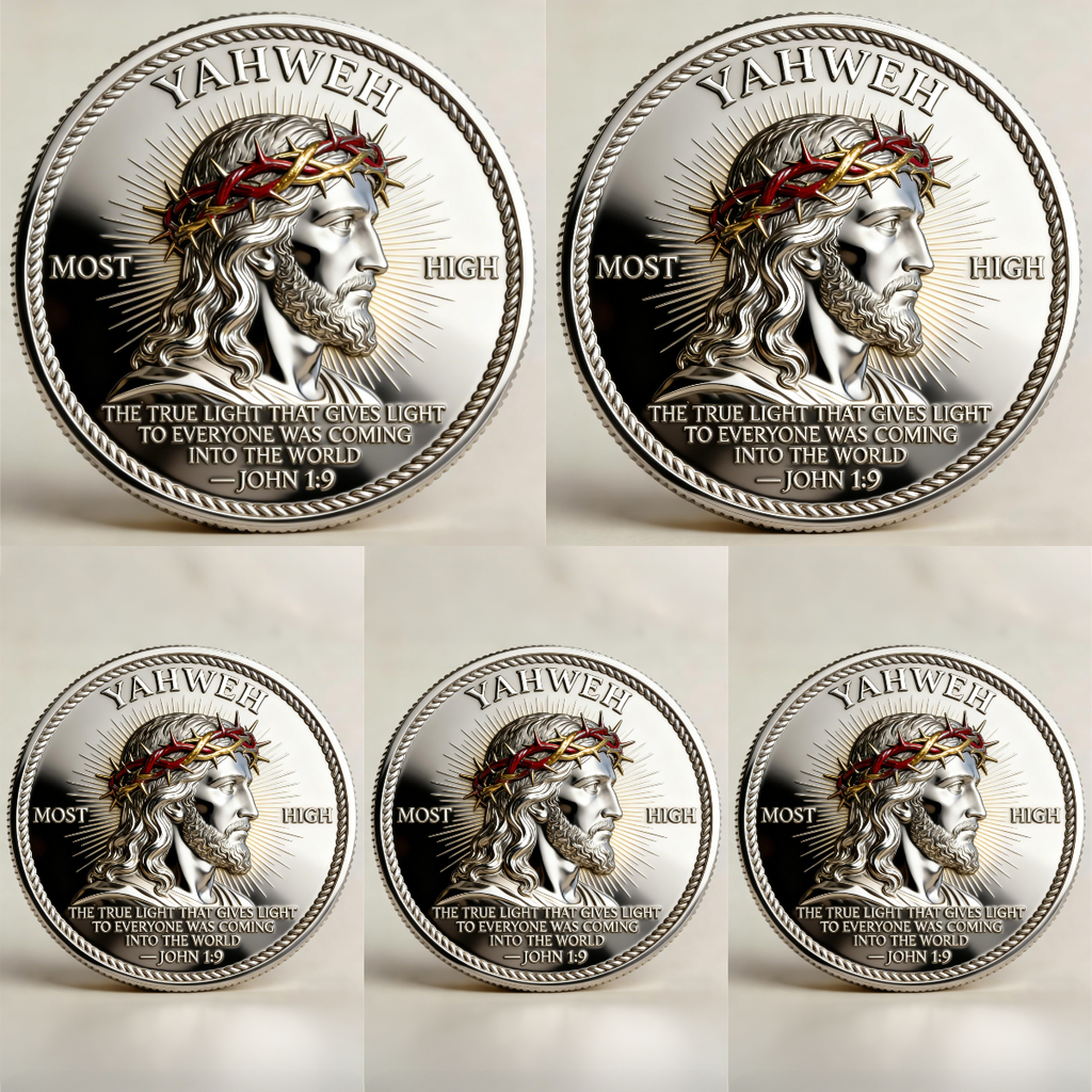 🏆Flash Sale 60% RABATT - 🙏„Jahwe – Das lebende Licht“ Gedenkmünze des Glaubens