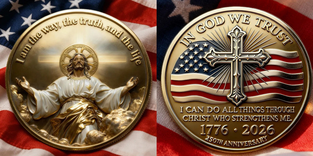 ✝️ Pièce commémorative chrétienne « In God We Trust » pour le 250e anniversaire 🇺🇸🪙