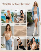 Women's Strapless Bra with Dual Front Buckle | Anti-Slip Wireless Full Support Bra