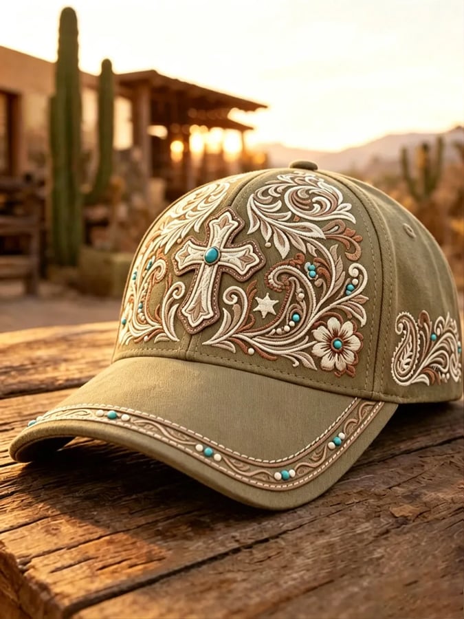 Chapeaux unisexe motif rétro Western