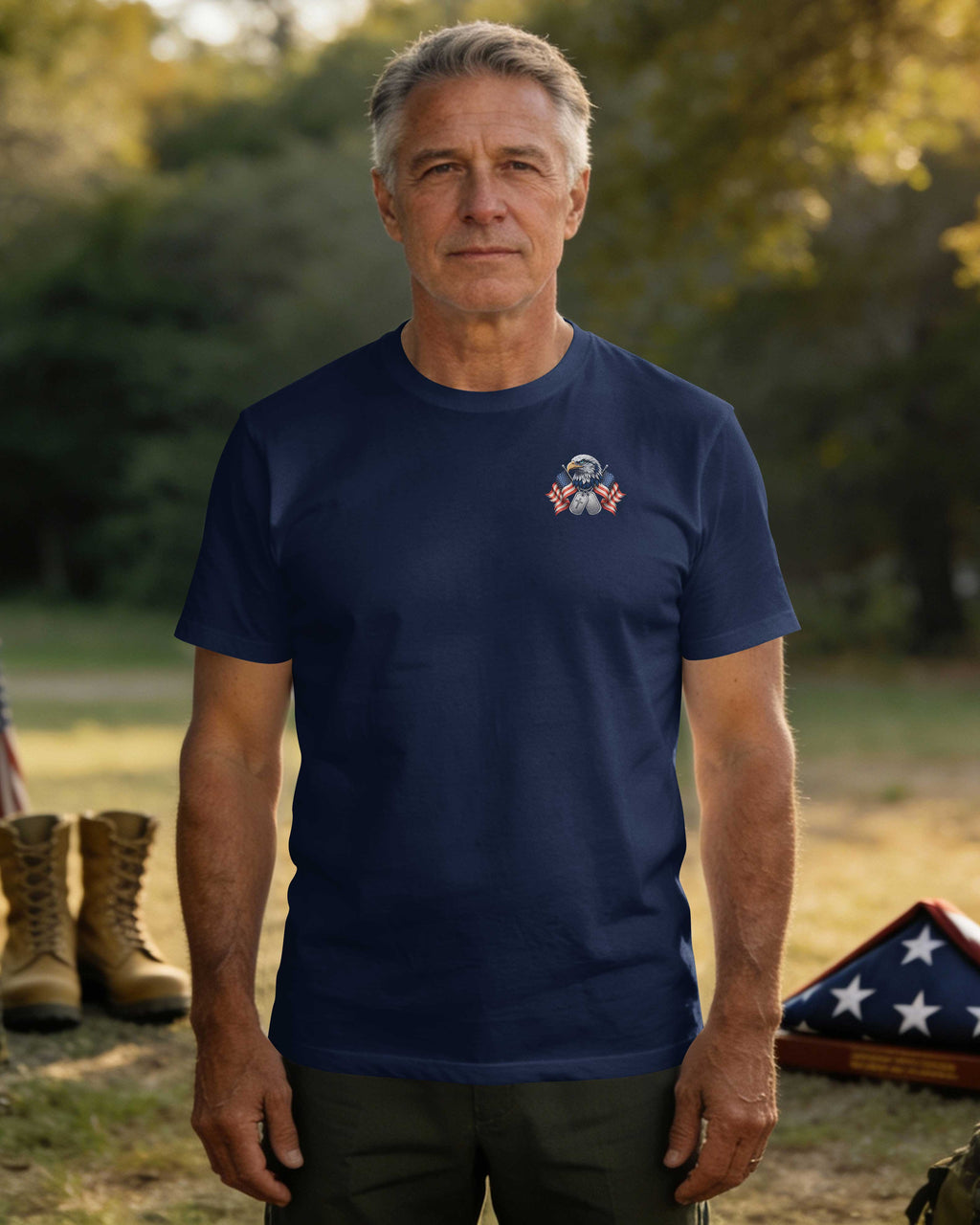 I Kneel Before God I Stand For America T-Shirt