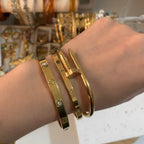 Ensemble de bracelets en acier inoxydable avec motif floral pour femme