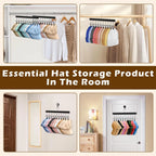 2-Pack Wooden Hat Organizer with Clips