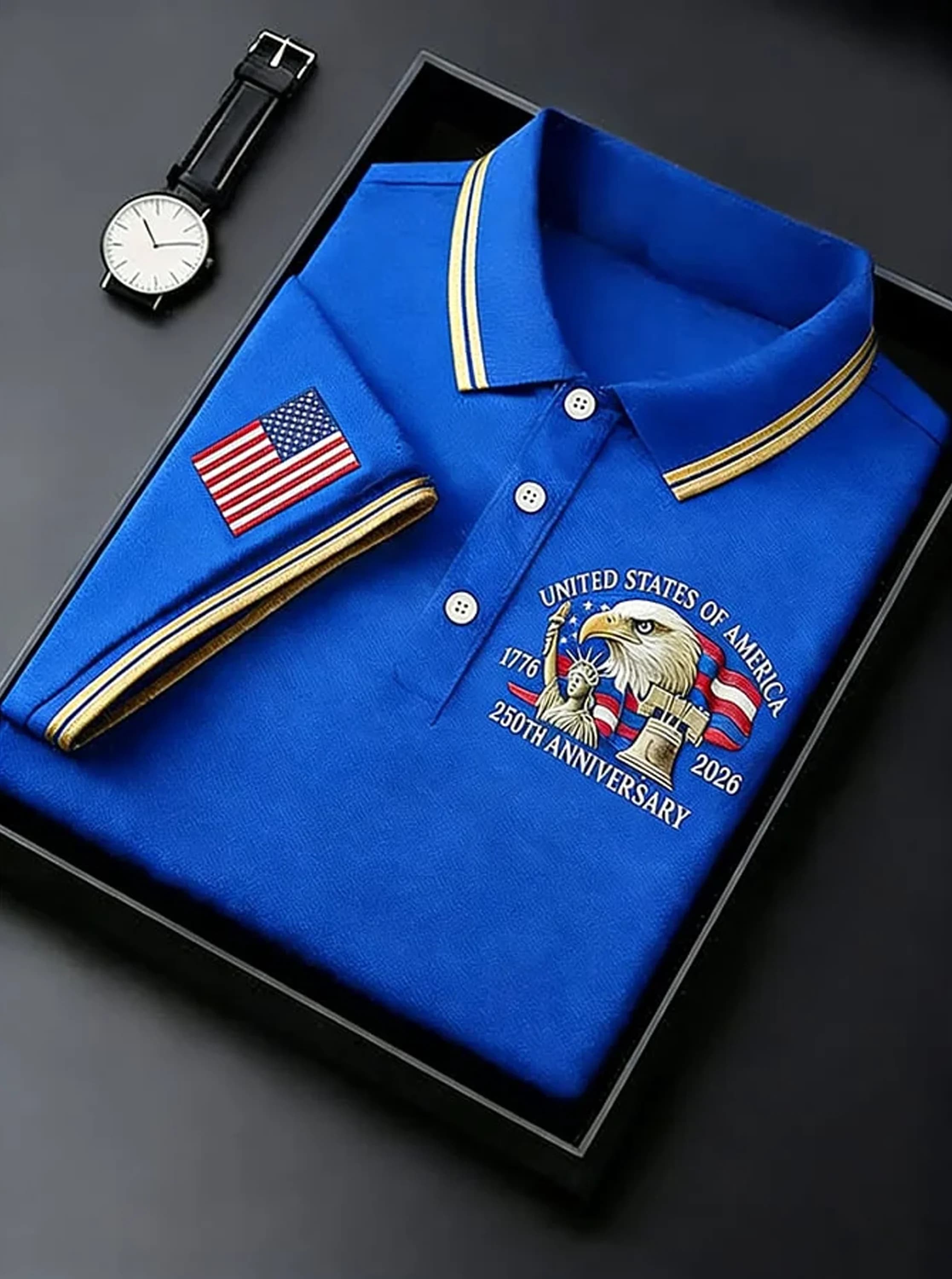 Polo-shirt « 250e anniversaire American Eagle »