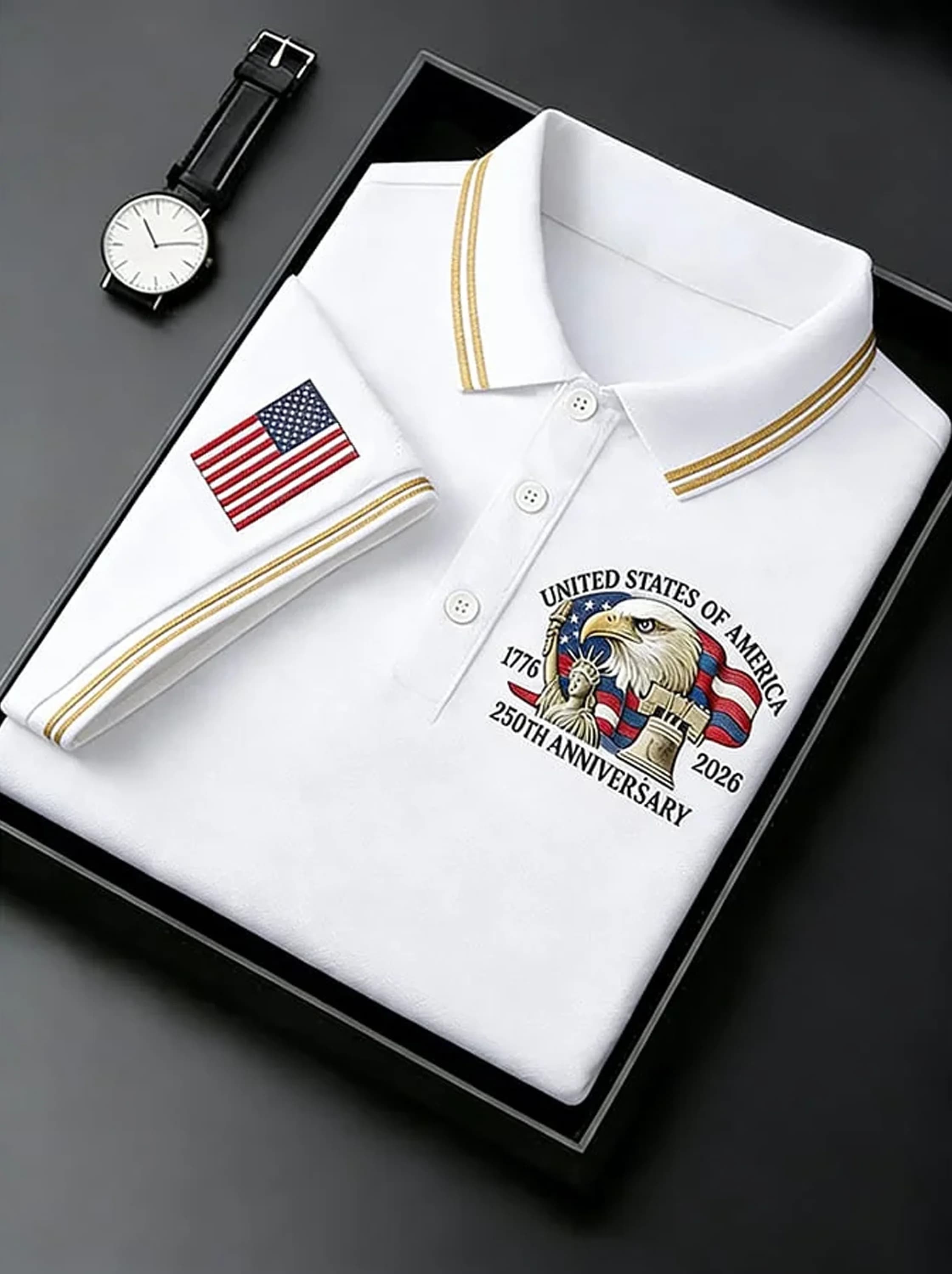 USA Eagle 250. Jubiläum Poloshirt