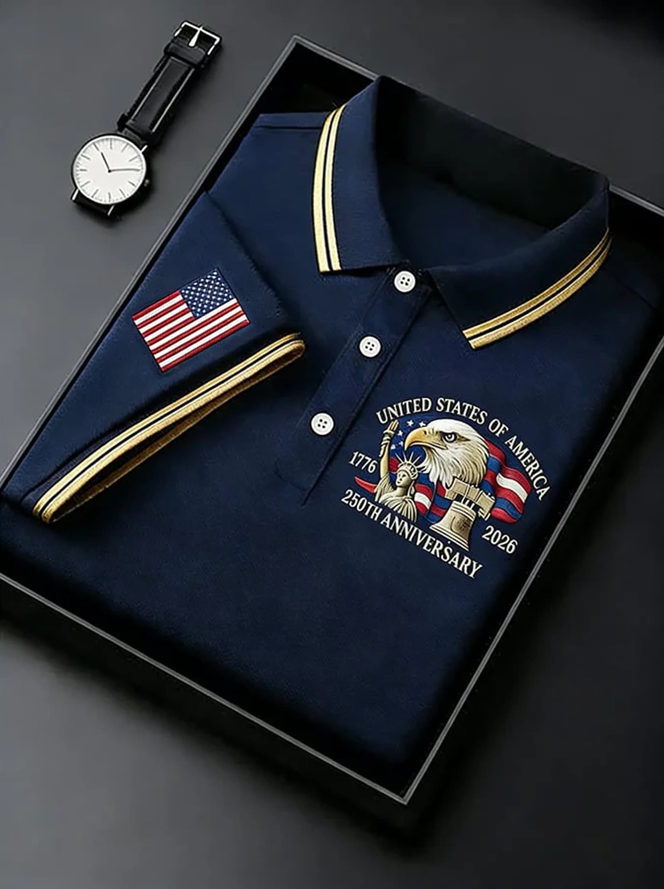 USA Eagle 250. Jubiläum Poloshirt