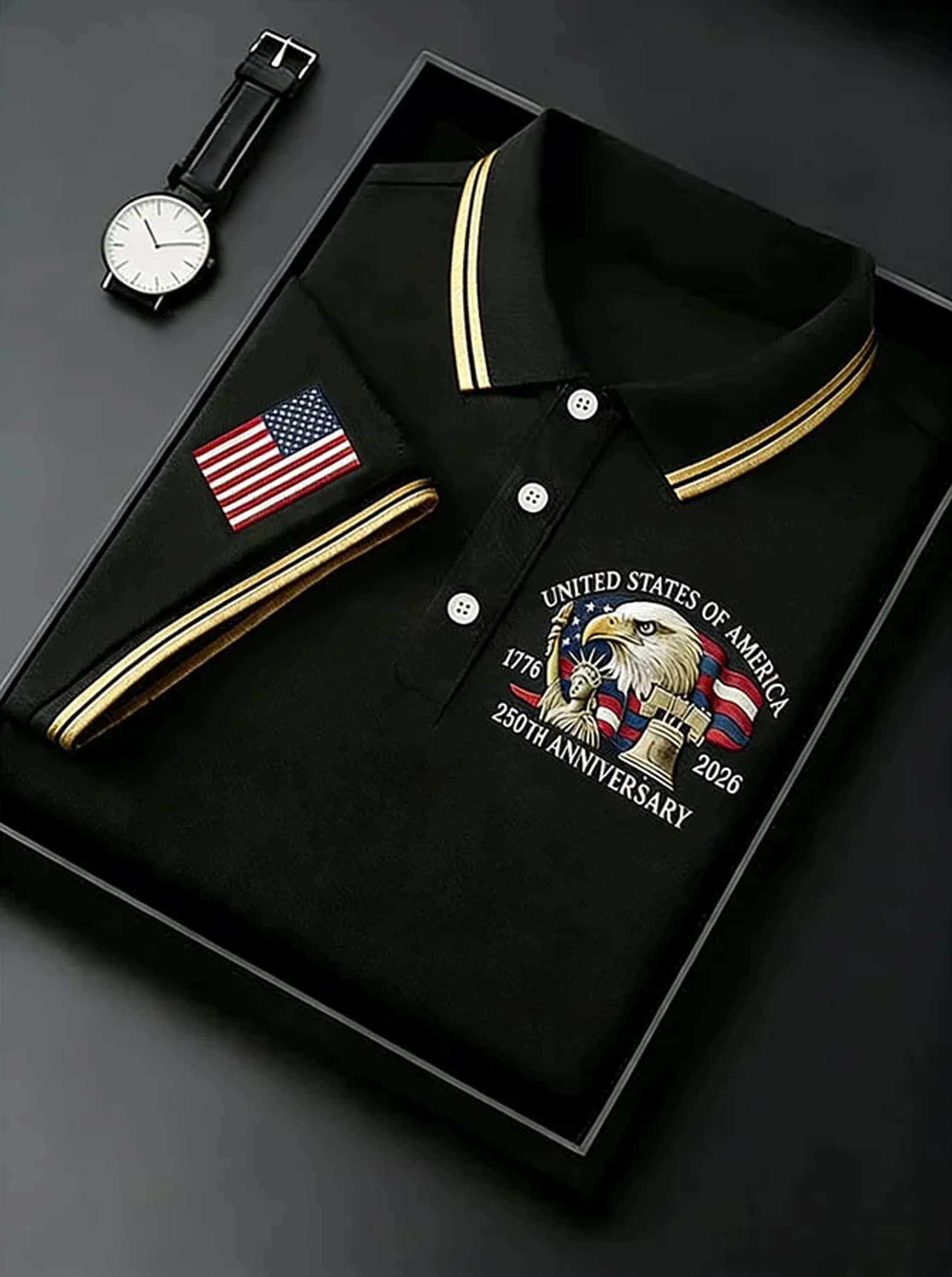 USA Eagle 250. Jubiläum Poloshirt