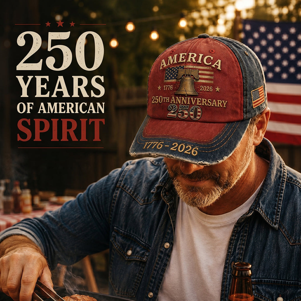 Official 1776–2026 Tribute Design Embroidered Cap 🇺🇸