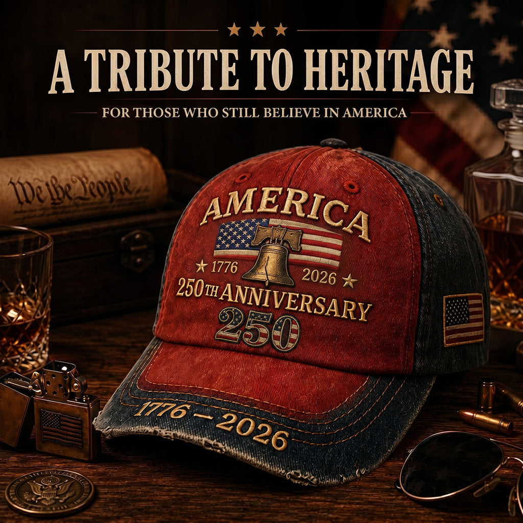 Official 1776–2026 Tribute Design Embroidered Cap 🇺🇸